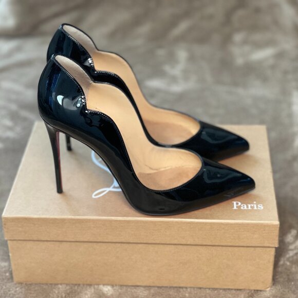 Christian Louboutin Shoes - Christian Louboutin ‘Hot Chick’ 100mm Black Patent Leather Pumps US 9.5 EU 38.5
